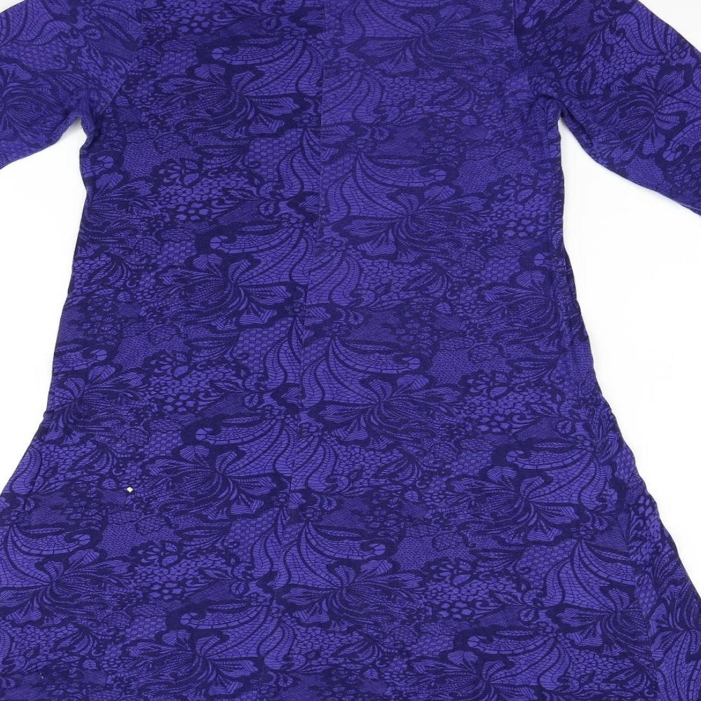 Atmosphere Womens Purple Geometric  Fit & Flare  Size 12