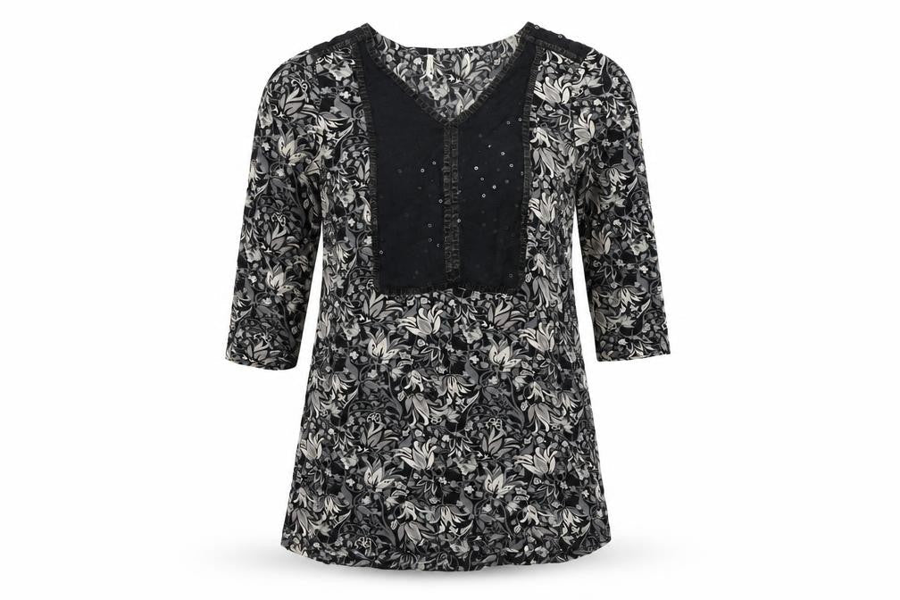 Next Womens Black Geometric  Fit & Flare  Size 10