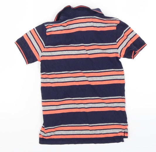 Blue Zoo Boys Blue Striped  Basic Polo Size 5-6 Years  - Pink