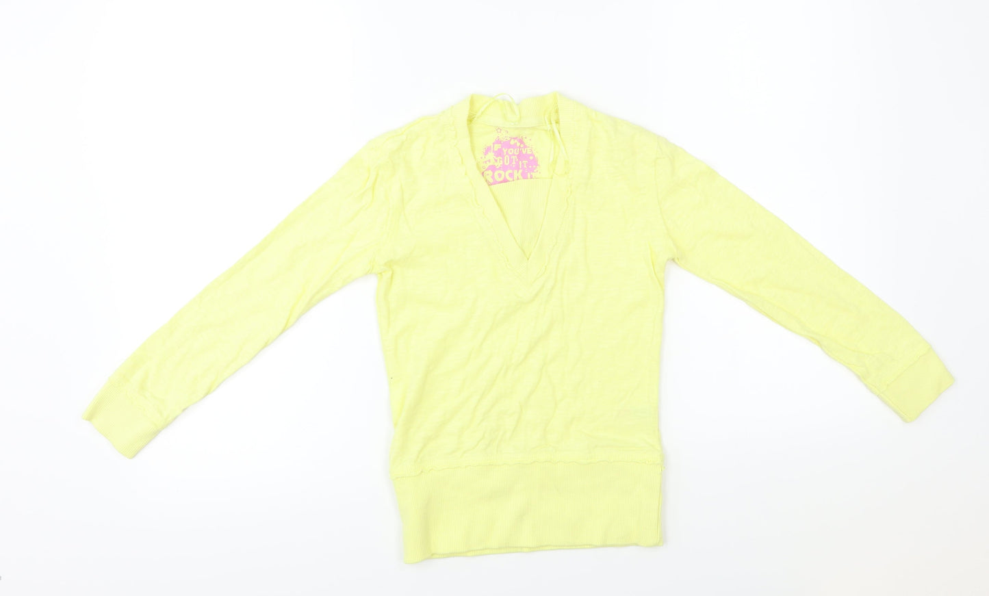 George Girls Yellow   Pullover Jumper Size 6-7 Years