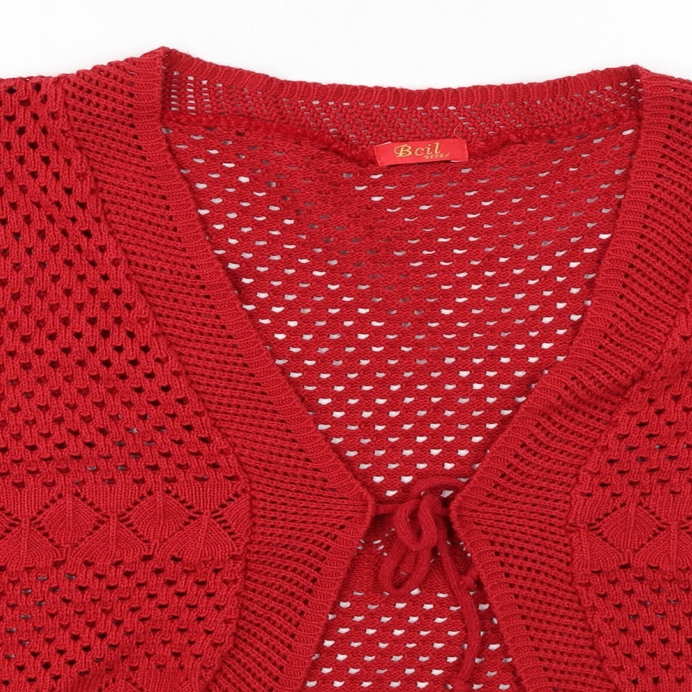 bcil Womens Red   Cardigan Jumper Size XL