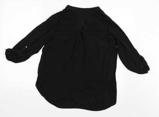 Dorothy Perkins Womens Black   Basic Button-Up Size 10