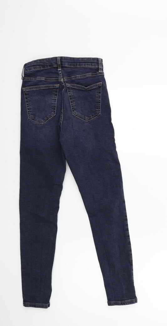 Topshop Womens Blue  Denim Skinny Jeans Size 25 in L30 in