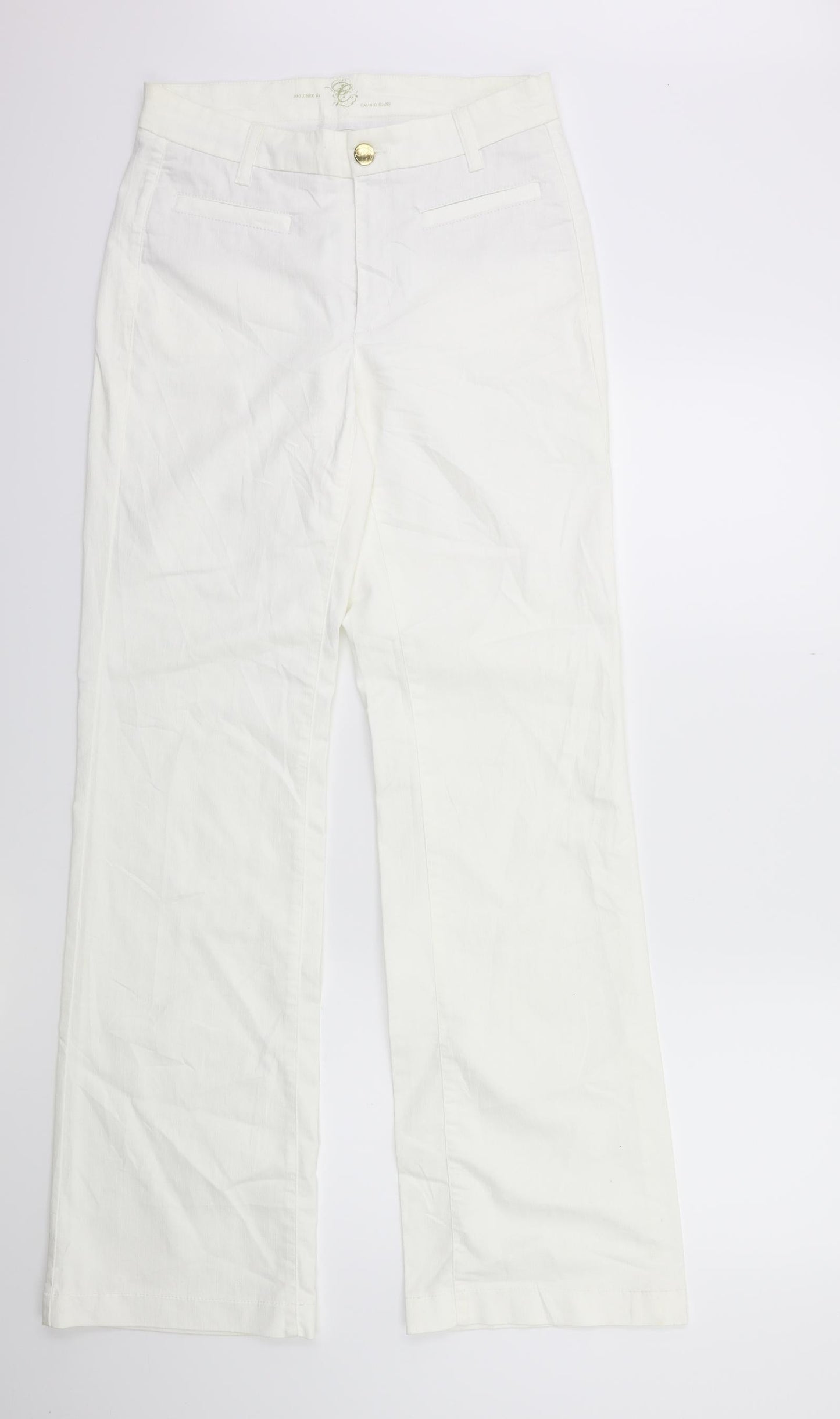 Cambio Womens White  Denim  Jeans Size 12 L34 in