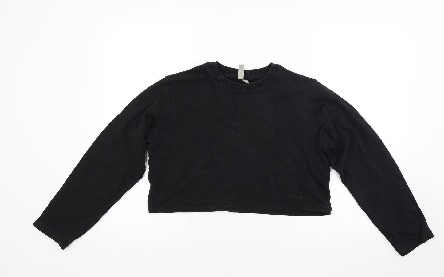 ASOS Womens Black  Jersey Pullover Sweatshirt Size 12  - Croped