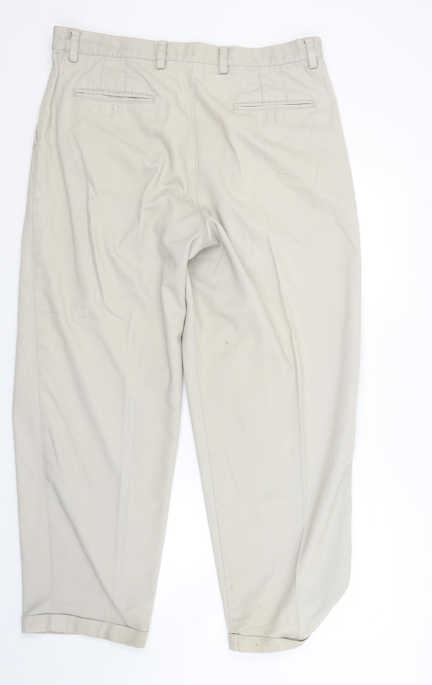 ALK Mens Beige   Chino Trousers Size 38 L30 in