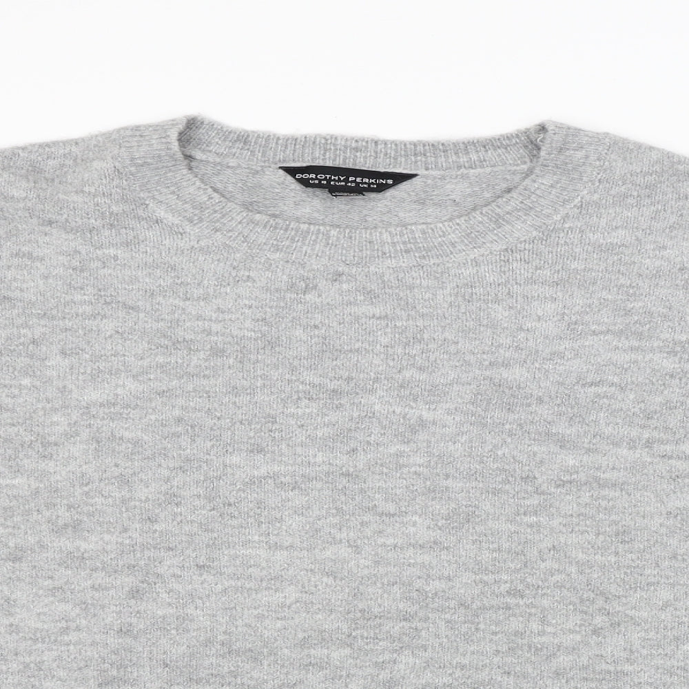 Dorothy Perkins Womens Grey  Knit Pullover Jumper Size 14