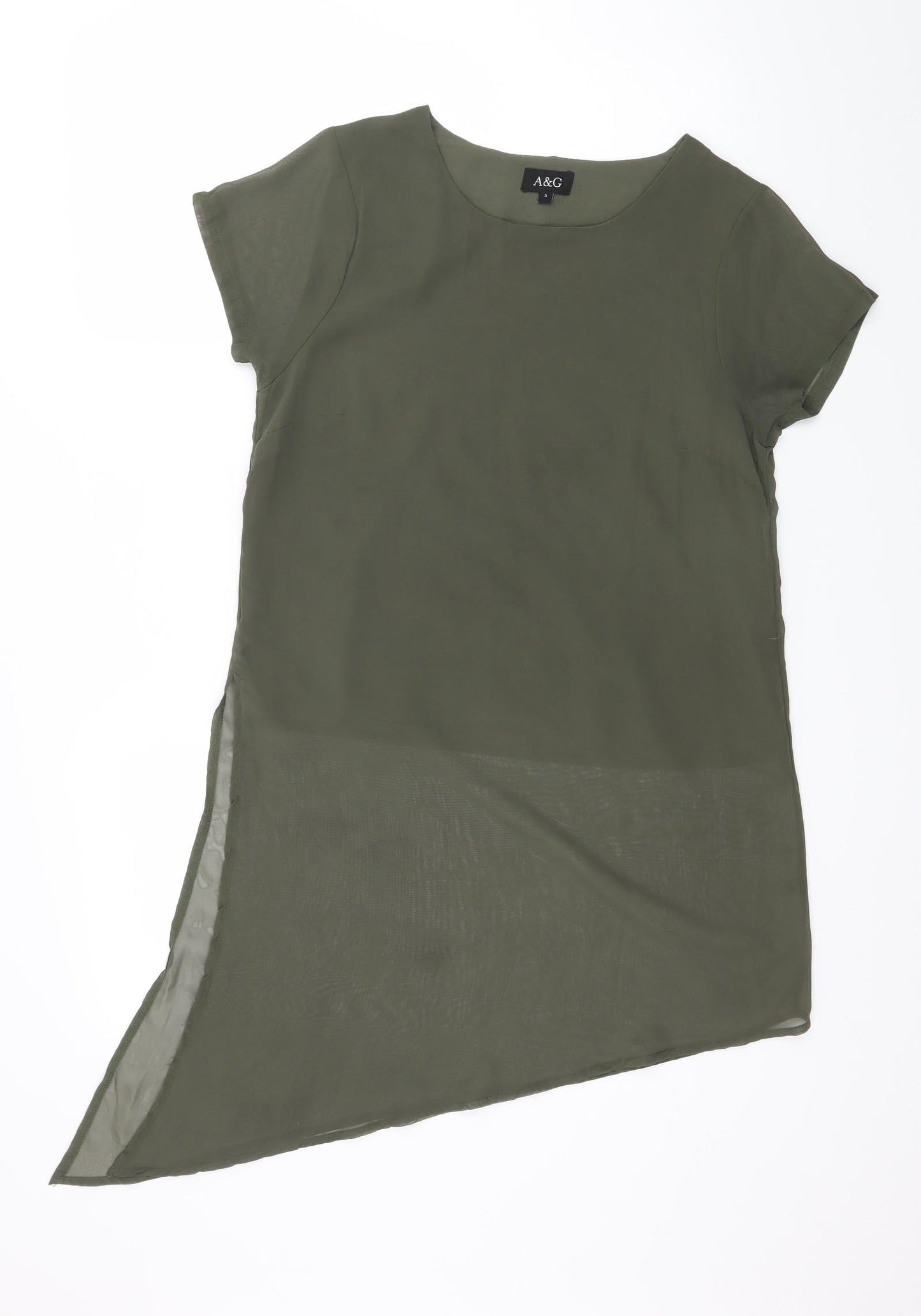 Anita & Green Womens Green  Chiffon Basic Blouse Size S