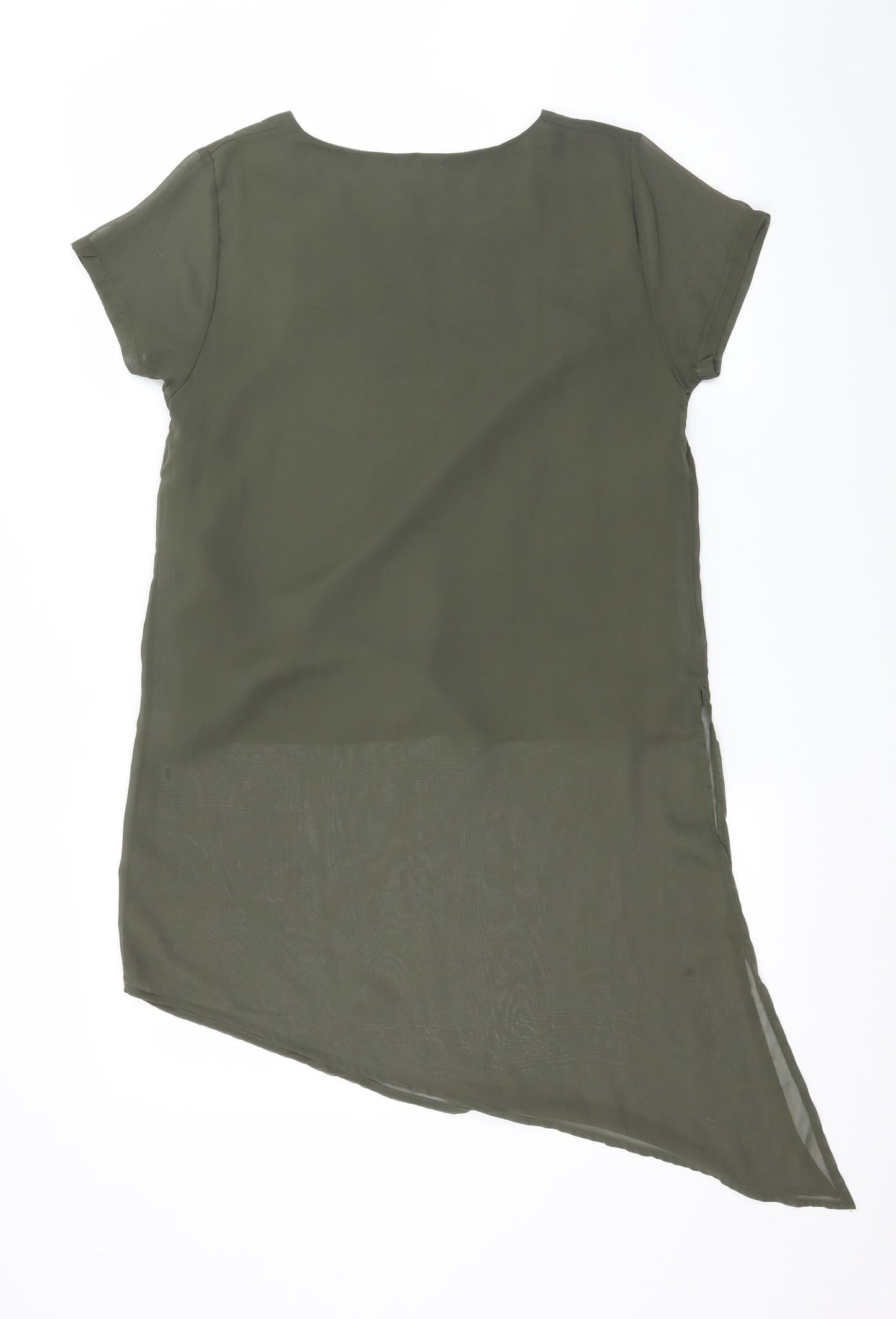 Anita & Green Womens Green  Chiffon Basic Blouse Size S