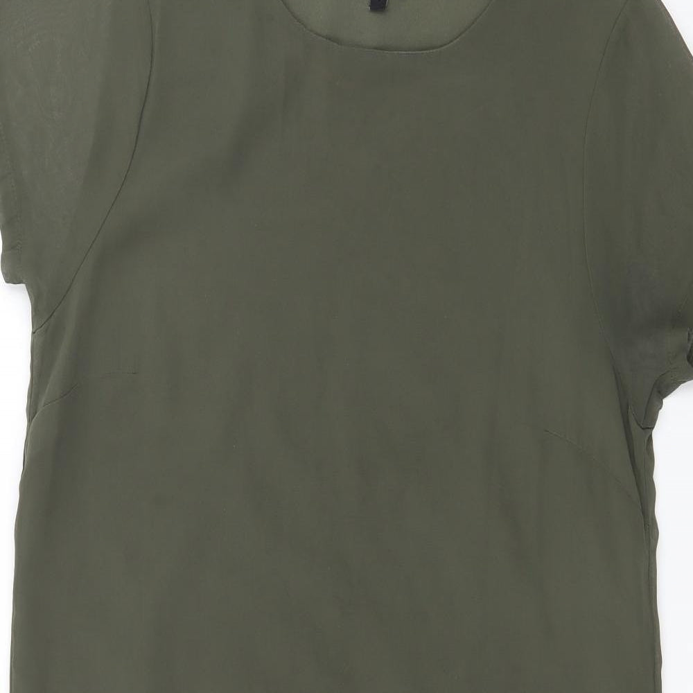 Anita & Green Womens Green  Chiffon Basic Blouse Size S