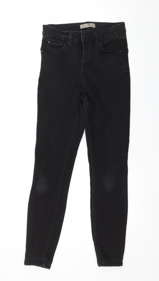 Denim & Co. Womens Black  Denim Skinny Jeans Size 8 L25 in