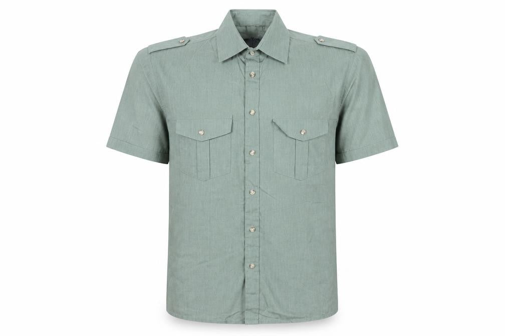 Easy Mens Green    Button-Up Size M