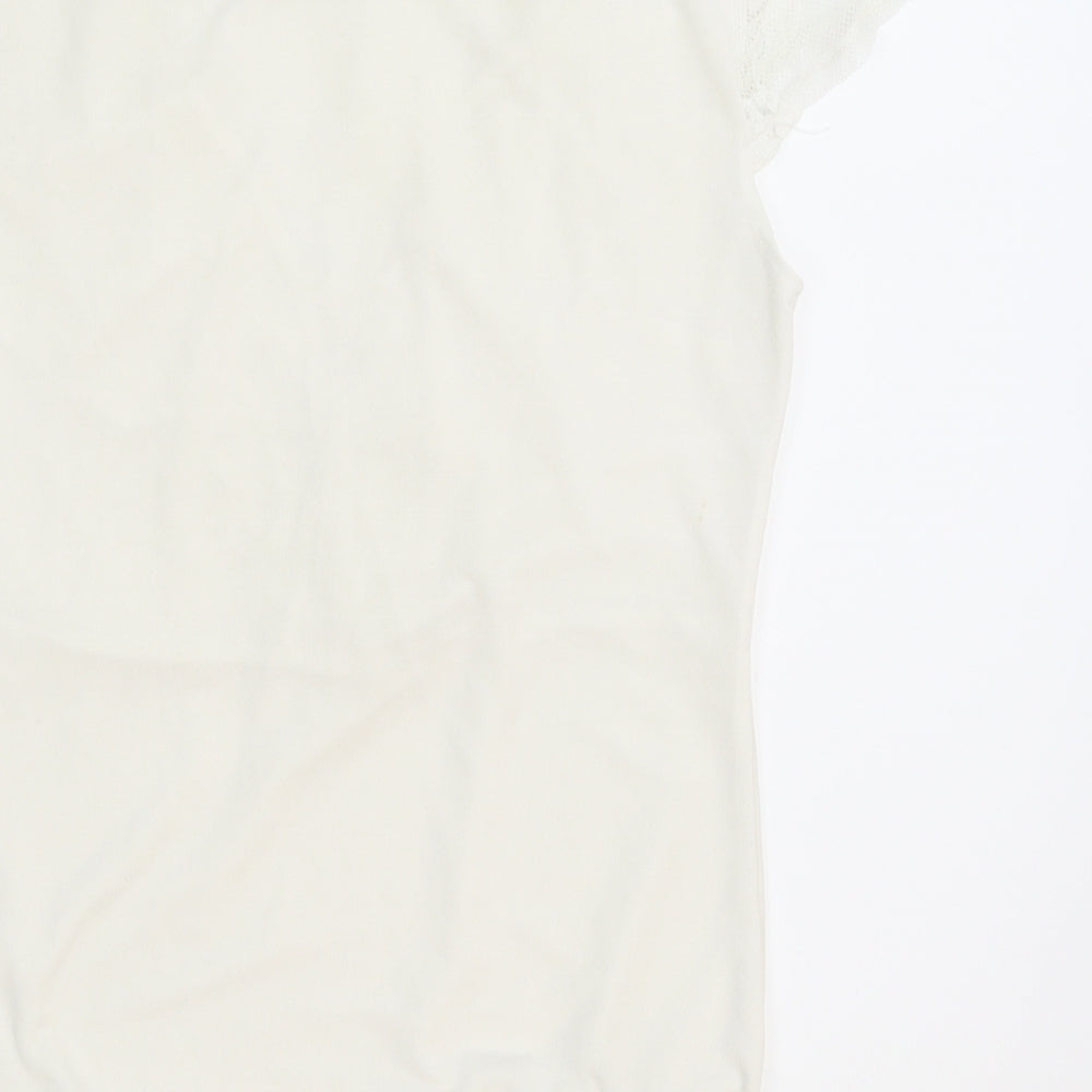 In Vogue Womens White   Bodysuit One-Piece Size M