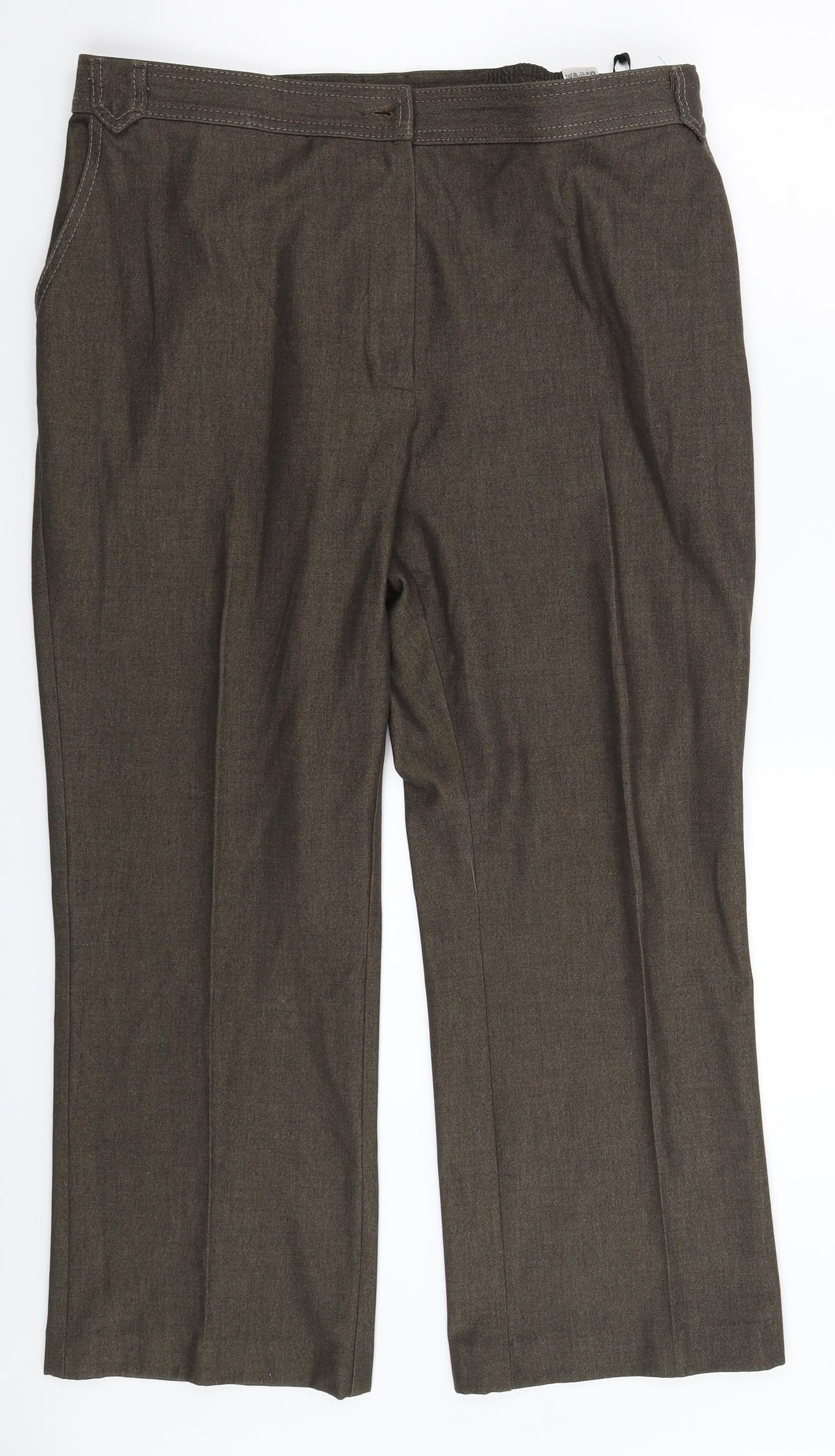 Marks and Spencer Womens Grey   Trousers  Size 16 L26 in