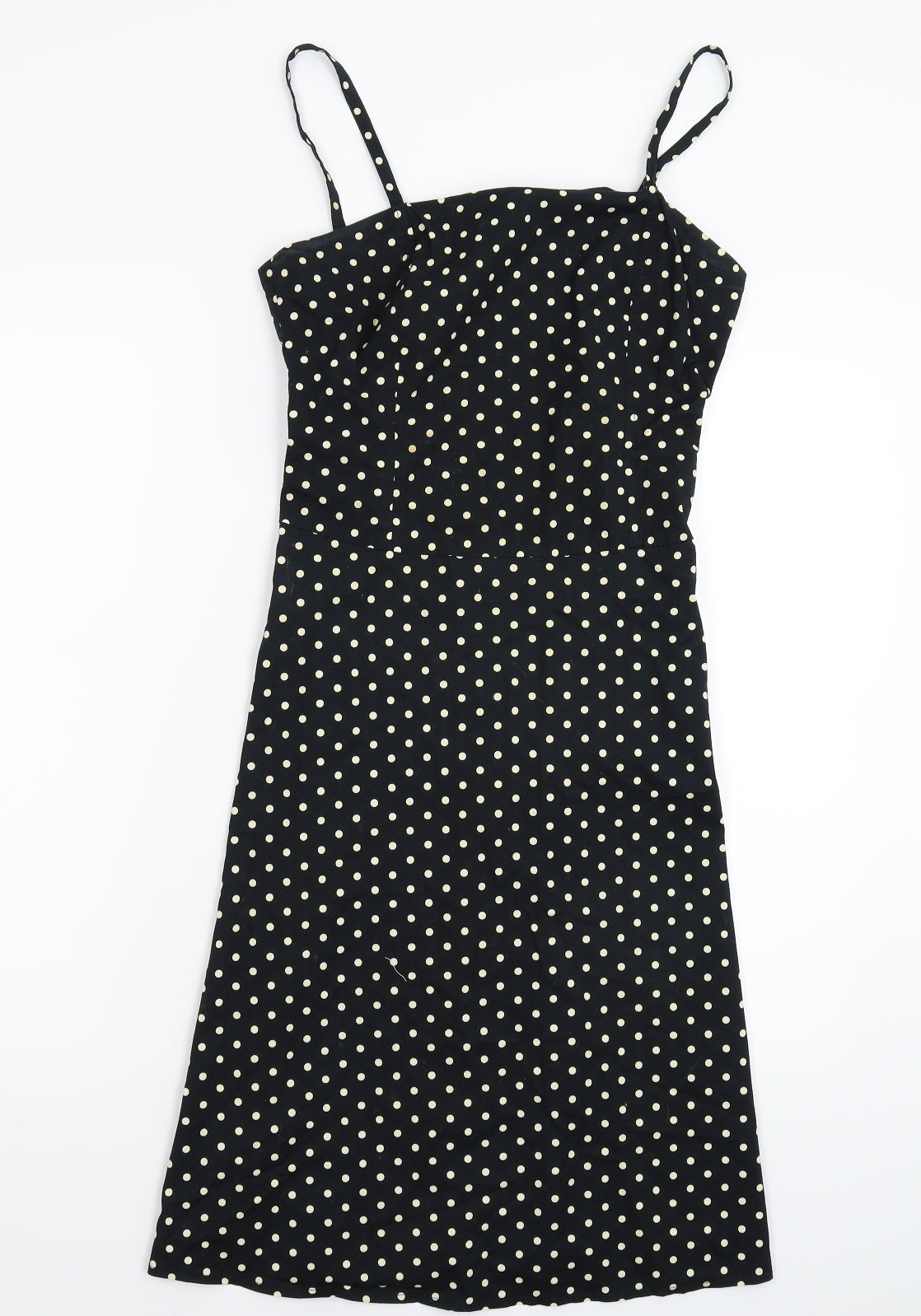 Divided Womens Black Polka Dot  Tank Dress  Size 10