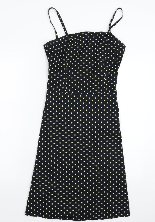 Divided Womens Black Polka Dot  Tank Dress  Size 10