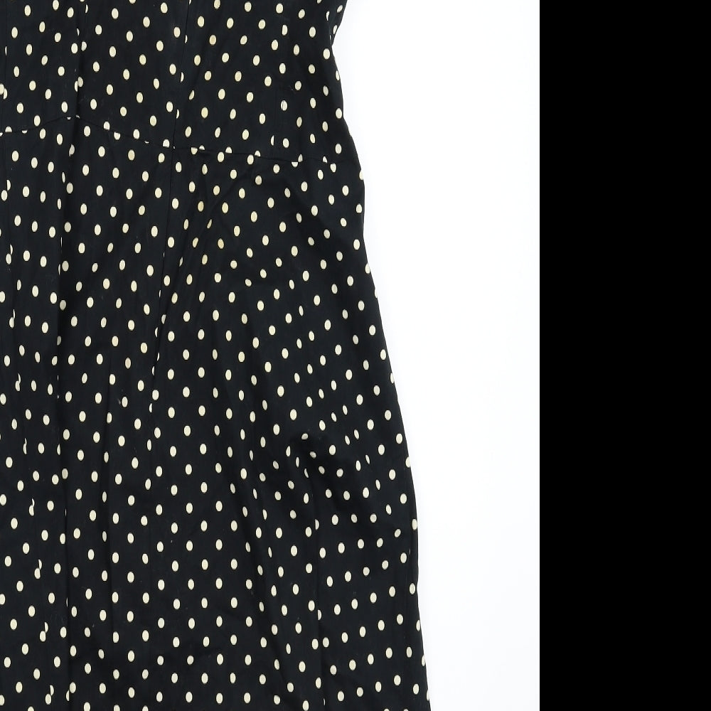 Divided Womens Black Polka Dot  Tank Dress  Size 10