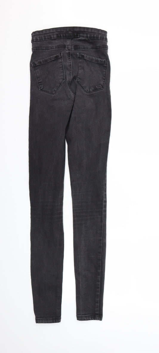 DenimCo Womens Black  Denim Skinny Jeans Size 8 L31 in