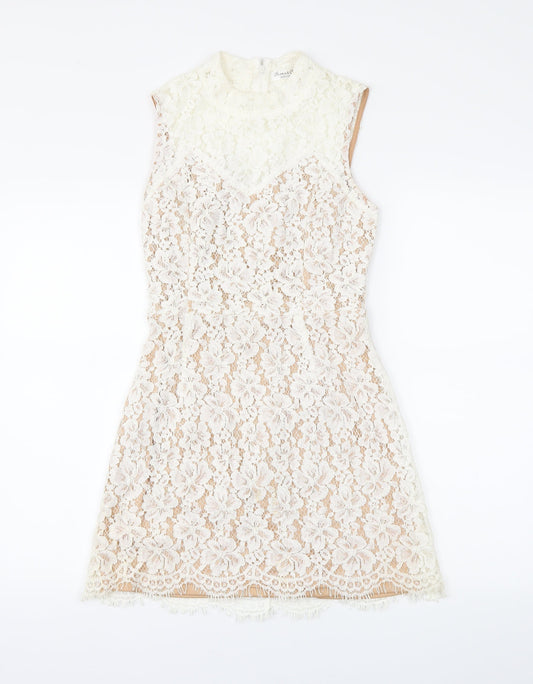 fiona&co Womens Ivory Floral  Skater Dress  Size S