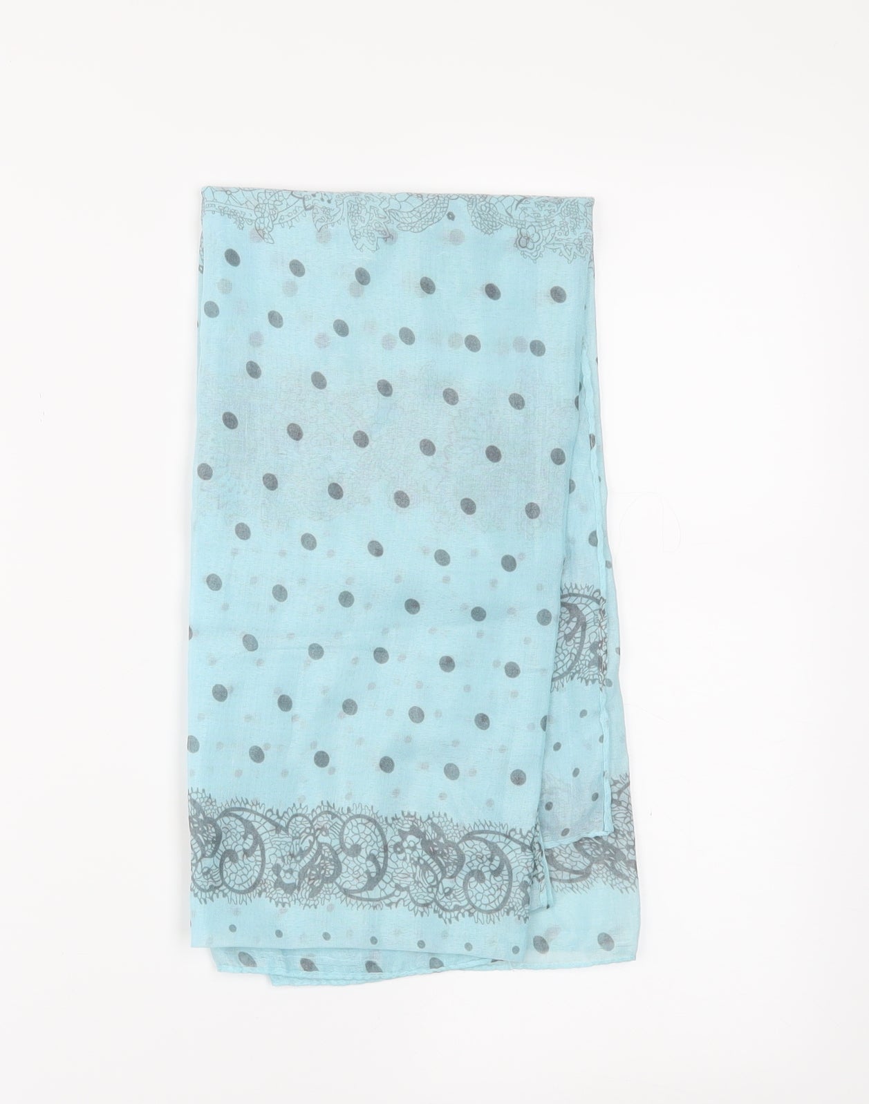 Preworn Womens Blue Polka Dot   Shawl/Wrap