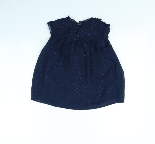 George Girls Blue  Ramie Fit & Flare  Size 8 Years