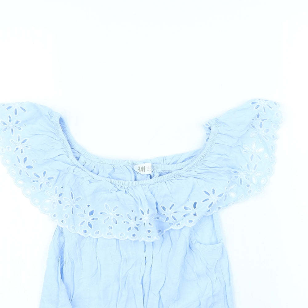 H&M Girls Blue   Basic Tank Size 12 Years