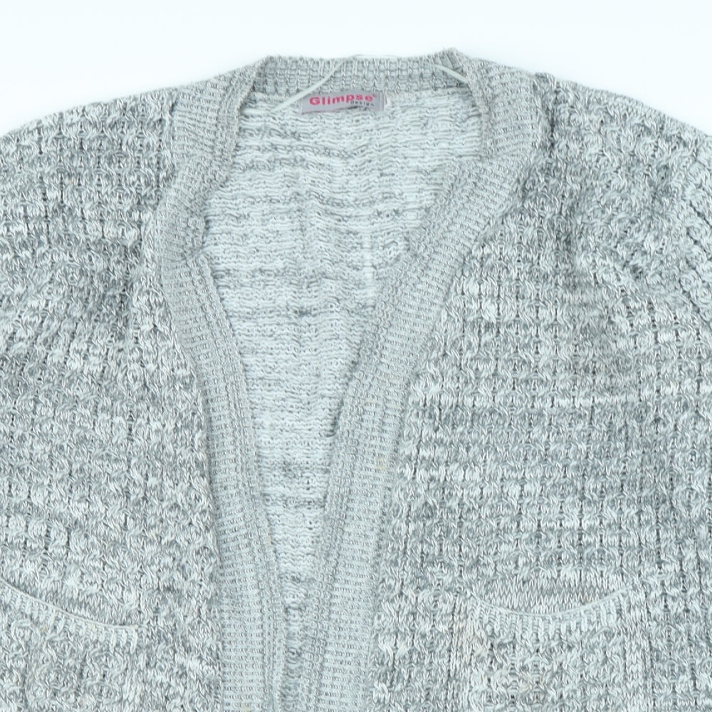 Glimpse Womens Grey   Cardigan Jumper Size L