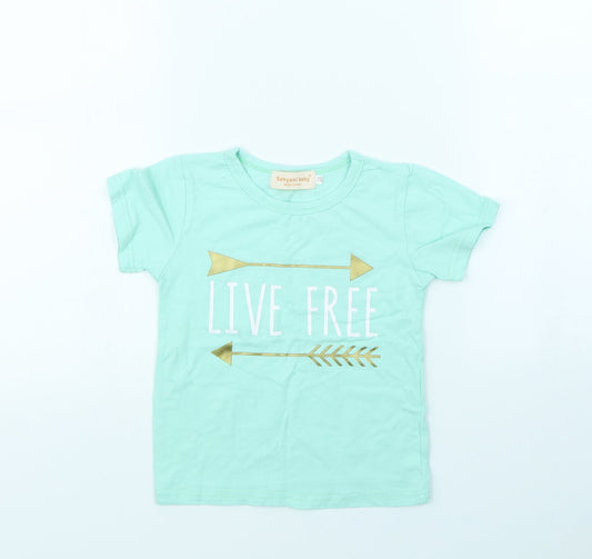Samgami Girls Blue   Basic T-Shirt Size 6 Years