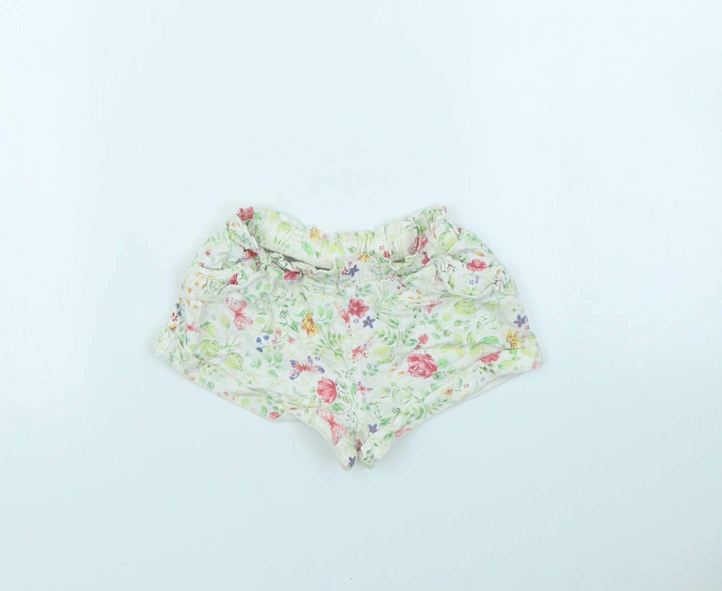 Mothercare Girls White Spotted  Cut-Off Shorts Size 2 Years