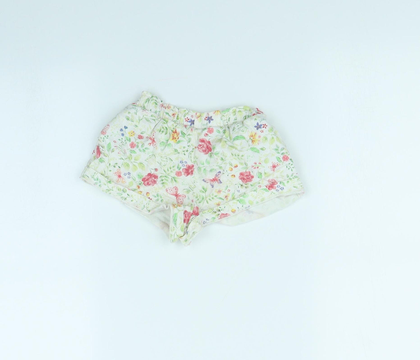 Mothercare Girls White Spotted  Cut-Off Shorts Size 2 Years