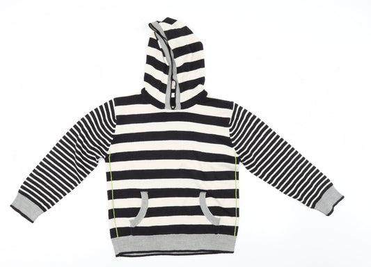 Ethel Austin Girls Multicoloured Striped  Pullover Hoodie Size 8-9 Years