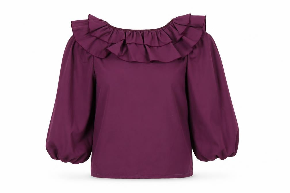 Preworn Womens Purple   Basic Blouse Size 10