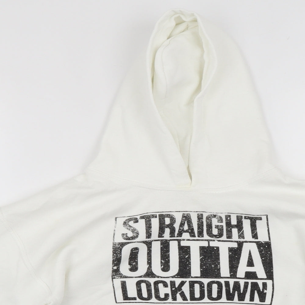 Preworn Womens White   Pullover Hoodie Size XS