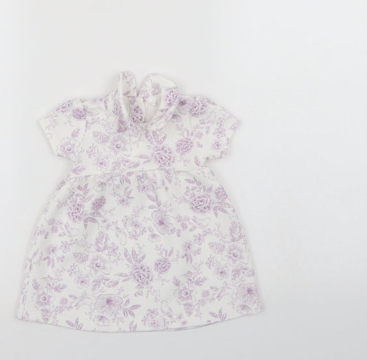 TU Girls Multicoloured Floral  T-Shirt Dress  Size 3-6 Months