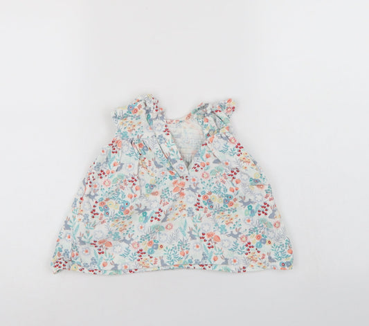 M&S Girls Multicoloured Floral  T-Shirt Dress  Size 3-6 Months