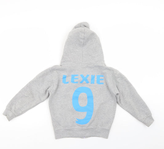 Wrap Girls Grey   Full Zip Hoodie Size 7-8 Years