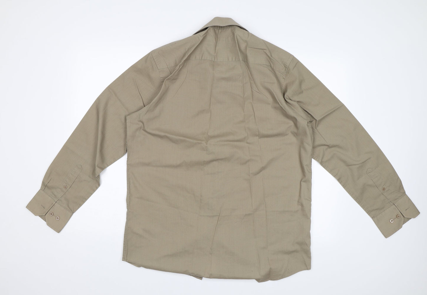 Burton Mens Beige    Button-Up Size 16
