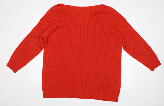 Simply Be Womens Red   Pullover Jumper Size L