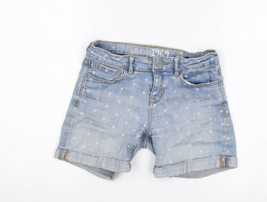 Gap Girls Blue Polka Dot  Cut-Off Shorts Size 10 Years