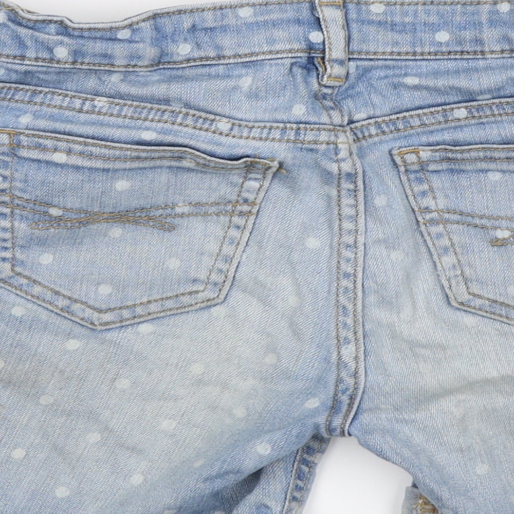 Gap Girls Blue Polka Dot  Cut-Off Shorts Size 10 Years