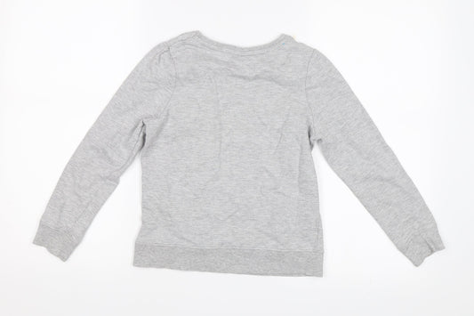 Sweet Millie Girls Grey   Pullover Jumper Size 9 Years  - Flowers