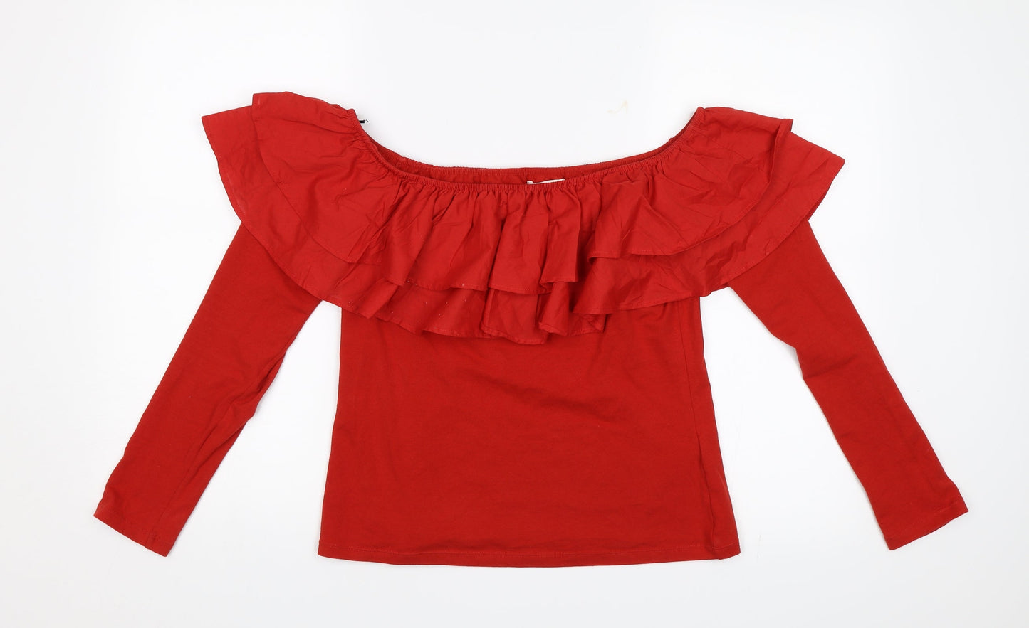 H&M Womens Red   Basic Blouse Size M