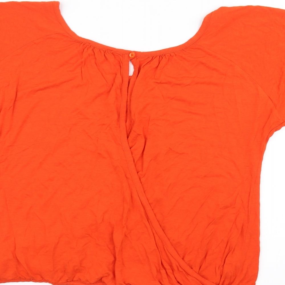 et vous Womens Orange   Basic T-Shirt Size 14