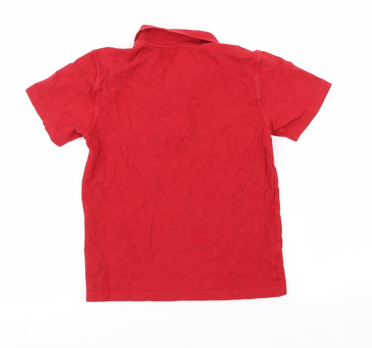 Preworn Boys Red   Basic Polo Size 8 Years