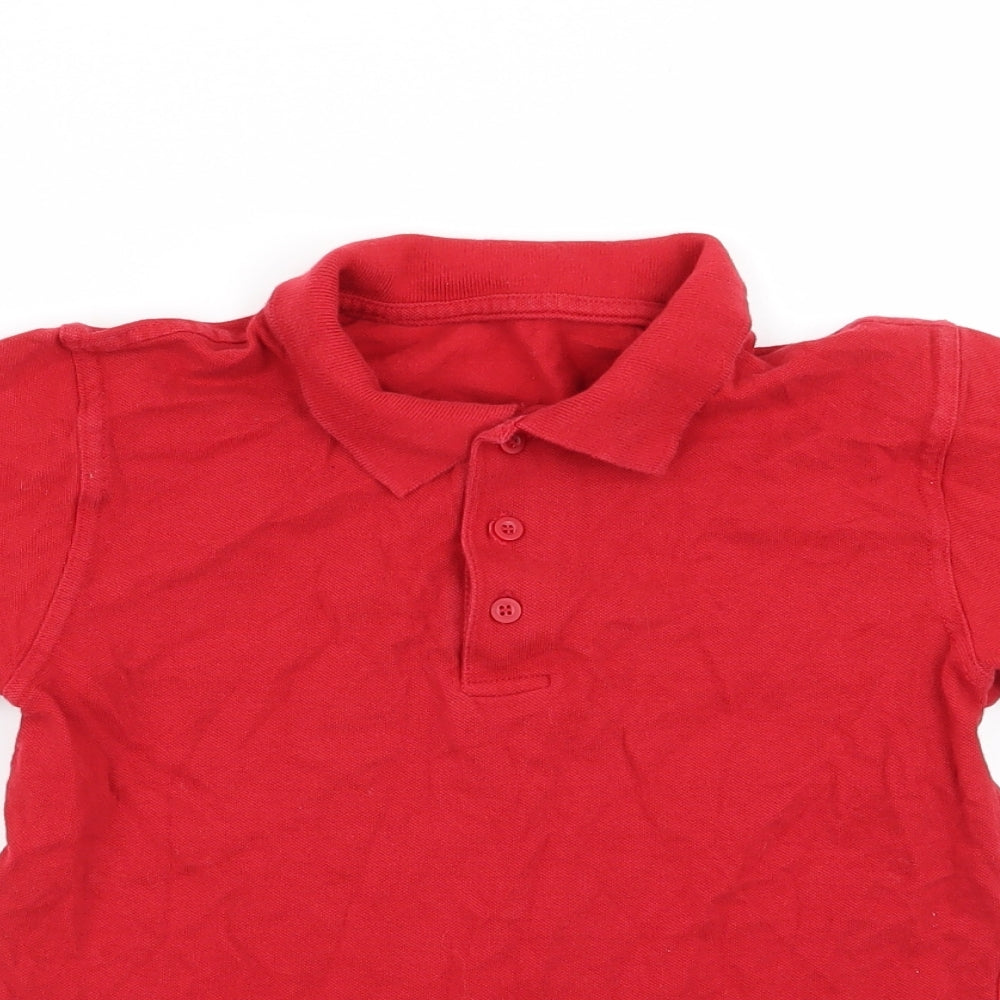 Preworn Boys Red   Basic Polo Size 8 Years
