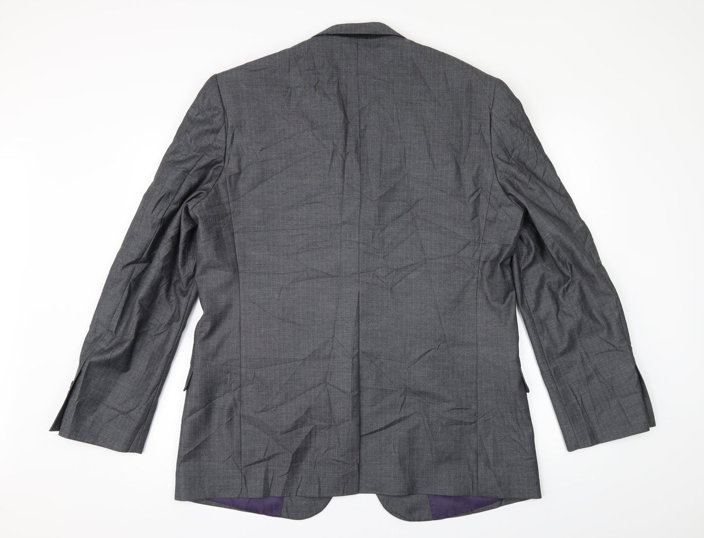 Butler & Webb Mens Grey Striped  Jacket Suit Jacket Size 42