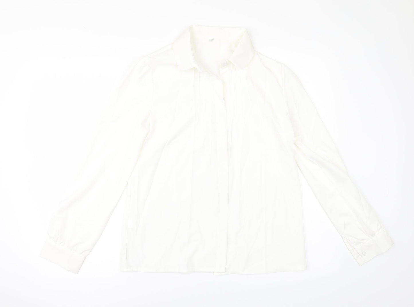 Preworn Womens Ivory   Tunic Button-Up Size L