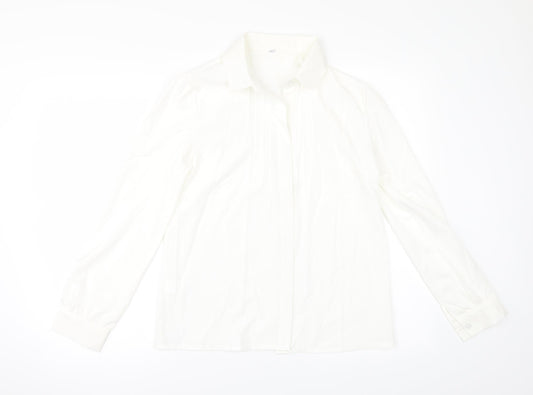 Preworn Womens Ivory   Tunic Button-Up Size L