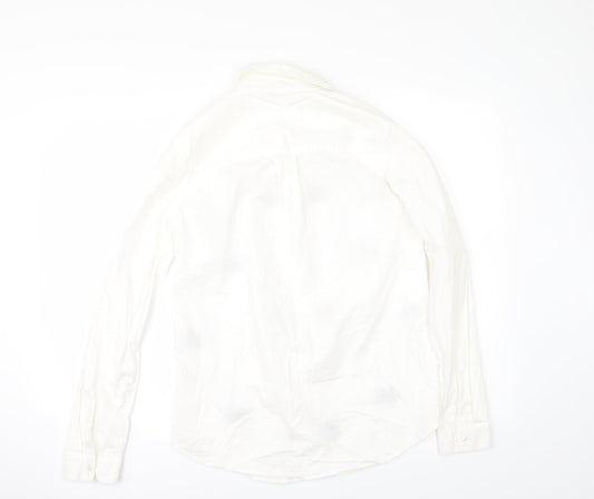Preworn Womens Ivory   Tunic Button-Up Size L