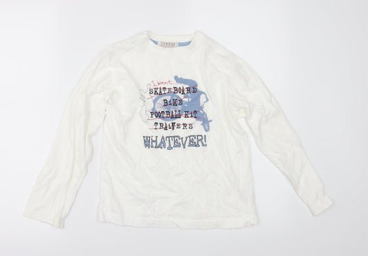 George Boys White   Basic T-Shirt Size 6-7 Years